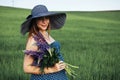 Portrait of a romantic smiling young woman Royalty Free Stock Photo