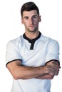 Portrait of rugby player with arms crossed Royalty Free Stock Photo