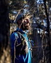 Trail runner in the forest Royalty Free Stock Photo