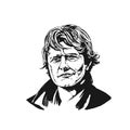 Portrait of Rutger Hauer hand drawn sketch. Vector Royalty Free Stock Photo