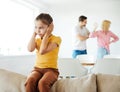 child family sad parent mother conflict father problem girl arguing divorce home fight unhappy sadness fighting covering