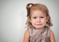 Portrait of sad crying baby girl Royalty Free Stock Photo