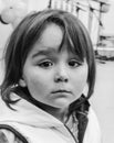 Portrait of sad crying little girl Royalty Free Stock Photo