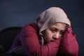 Sad Depressed Muslim Woman Royalty Free Stock Photo