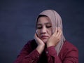 Sad Depressed Muslim Woman Royalty Free Stock Photo