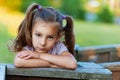 Portrait of sad girl (child) Royalty Free Stock Photo