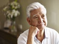 Portrait of a sad senior asian man Royalty Free Stock Photo