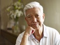 Portrait of a sad senior asian man Royalty Free Stock Photo