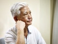 Portrait of a sad senior asian man Royalty Free Stock Photo
