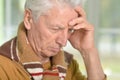 portrait of sad senior man Royalty Free Stock Photo