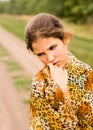 Portrait Sad Teen girl Royalty Free Stock Photo