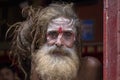 Portrait Sadhu at Pashupatinath Temple in Kathmandu, Nepal