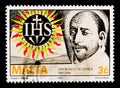 portrait of Saint Ignatius Loyola founder of Jesuits 800th birth anniv., Religious Commemorations serie, circa 1991