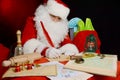 Portrait of Santa Claus answering Christmas letters