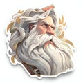 Portrait of Santa Claus with long hair and beard Royalty Free Stock Photo