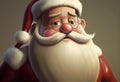 Portrait of Santy Claus in animation style. AI Generated