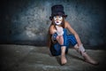 Portrait scary monster clown Royalty Free Stock Photo