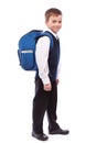 Portrait of schoolboy with briefcase