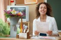 Portrait of schoolteacher in blouse in sch