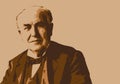 Portrait of scientist and inventor, Thomas Edison.