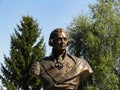 Portrait sculpture of Alexey Kurakin, duke, on the place of his manor in Orel region, Russia.