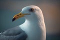 portrait of a seagull in the evening light, close-up Royalty Free Stock Photo