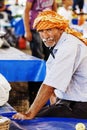 Portrait of a seller man at turkish bazaar