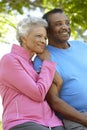 Portrait Of Senior African American Couple Wearing Running Cloth Royalty Free Stock Photo