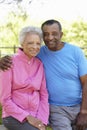 Portrait Of Senior African American Couple Wearing Running Clothing In Park Royalty Free Stock Photo