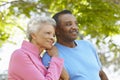 Portrait Of Senior African American Couple Wearing Running Clothing In Park Royalty Free Stock Photo