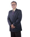 Portrait of senior asian business man standing with smiling face Royalty Free Stock Photo