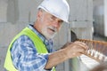 portrait senior builder Royalty Free Stock Photo