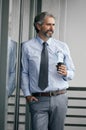 portrait senior businessman office business suit grey hair Royalty Free Stock Photo