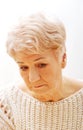 Portrait of senior depression woman Royalty Free Stock Photo