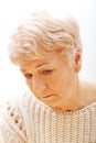 Portrait of senior depression woman Royalty Free Stock Photo