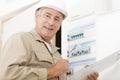 Portrait senior male electrician Royalty Free Stock Photo