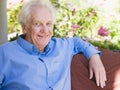 Portrait of senior man relaxing at home