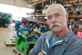 Portrait senior man in workplace Royalty Free Stock Photo
