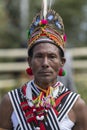 Portrait of a senior Naga Man during Hornbill Festival,Nagaland,India Royalty Free Stock Photo