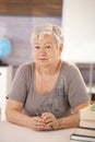 Portrait of senior teacher in school Royalty Free Stock Photo