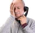 Portrait of a senior thoughtful man Royalty Free Stock Photo