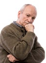 Portrait of a senior thoughtful man Royalty Free Stock Photo