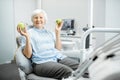 Portrait of a senior woman at the dental office Royalty Free Stock Photo