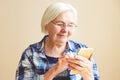 Portrait of senior woman using mobile phone Royalty Free Stock Photo