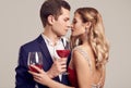 Sensual beautiful young couple dressed in formal clothes Royalty Free Stock Photo