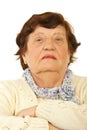 Portrait of serious elderly woman