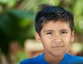 Portrait of serious hispanic boy