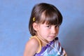 Portrait of a serious little girl Royalty Free Stock Photo