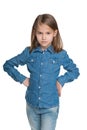 Portrait of a serious little girl Royalty Free Stock Photo