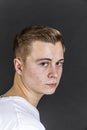 Portrait of serious looking teenage boy Royalty Free Stock Photo
